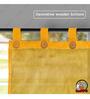 Yellow Polyester Solid 9 ft Semisheer Loop Top Door Curtains (Set of 2)