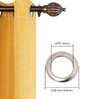 Yellow Polyester Solid 9 Ft Blackout Eyelet 2 Door Curtains