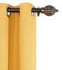 Yellow Polyester Solid 9 Ft Blackout Eyelet 2 Door Curtains