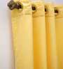 Yellow Solid Polyester 9 Ft Blackout Eyelet Door Curtain