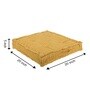 Yellow Striped Polyester 20x20 Inches Floor Cushion