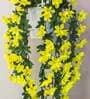Yellow Polyester Stunning Artificial Creeper for Wall Hanging Without Pot