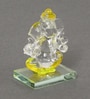 Yellow Polyresin Crystal Car Ganesha Showpiece