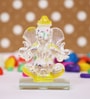 Yellow Polyresin Crystal Car Ganesha Showpiece