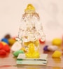 Yellow Polyresin Crystal Car Ganesha Showpiece