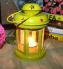 Yellow Metal Tea Light Holder