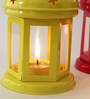 Yellow Metal Tea Light Holder
