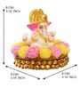 Yellow Polyresin Lord Ganesha Playing Dholak Idol