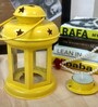 Yellow Metal Tea Light Holder