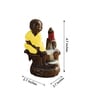 Yellow Karate Styl Monk Buddha Smoke Fountain with 10 Backflow Cone Decorative Incense Holder