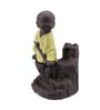 Yellow Karate Styl Monk Buddha Smoke Fountain with 10 Backflow Cone Decorative Incense Holder
