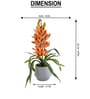 Yellow Pu Foam Velvet Orchid Elegance Pot With Flower