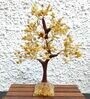 Yellow Quartz Stone Fortune Crystal Tree Showpiece