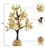 Yellow Quartz Stone Fortune Crystal Tree Showpiece
