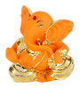 Yellow Resin Small Ganpati Statue Ganesha Idol