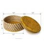 Yellow Sabai Grass Round  Basket