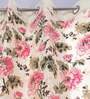 Pink Cotton Semisheer 5 Feet Eyelet Curtain (1 Piece)