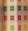 Yellow Cotton Geometric 7ft Light Filtering Eyelet 1 Pc Door Curtain