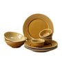 Yellow Set of 10 Ceramic Dinner Set