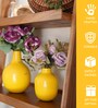 Yellow Set of 2  Metal Vase