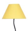 Mendeleev Yellow Cottan Fabric Shade Club Floor Lamp With Iron Base
