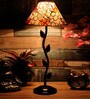 Multicolor Shade Table Lamp With Metal Base