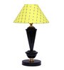 Yellow Shade Table Lamp With Metal Base