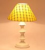 Yellow Shade Table Lamp With Metal Base