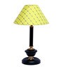 Yellow Shade Table Lamp With Metal Base