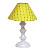 Yellow Shade Table Lamp With Metal Base
