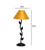 Yellow & Gold Shade Table Lamp With Metal Base