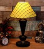 Yellow Shade Table Lamp With Metal Base