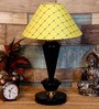 Yellow Shade Table Lamp With Metal Base