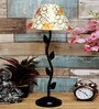 Multicolor Shade Table Lamp With Metal Base