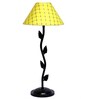 Yellow Shade Table Lamp With Metal Base