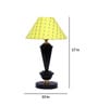 Yellow Shade Table Lamp With Metal Base