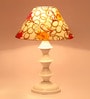 Multicolor Shade Table Lamp With Metal Base