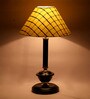 Yellow Shade Table Lamp With Metal Base