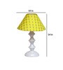 Yellow Shade Table Lamp With Metal Base