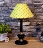 Yellow Shade Table Lamp With Metal Base