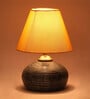 Castilla Yellow Fabric Shade Night Lamp With Teracotta Base
