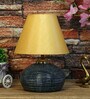 Castilla Yellow Fabric Shade Night Lamp With Teracotta Base
