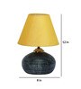 Castilla Yellow Fabric Shade Night Lamp With Teracotta Base