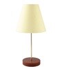 Elegant Yellow Fabric Shade Night Lamp With Aluminium Base