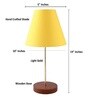 Ladder Yellow Fabric Shade Night Lamp With Aluminium Base