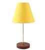Ladder Yellow Fabric Shade Night Lamp With Aluminium Base