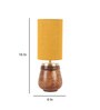 Yellow Shade Table Lamp With Brown Base