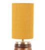 Yellow Shade Table Lamp With Brown Base