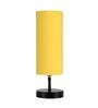 Hudson Yellow Cottan Fabric Shade Table Lamp With Iron Base