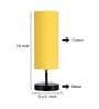 Hudson Yellow Cottan Fabric Shade Table Lamp With Iron Base